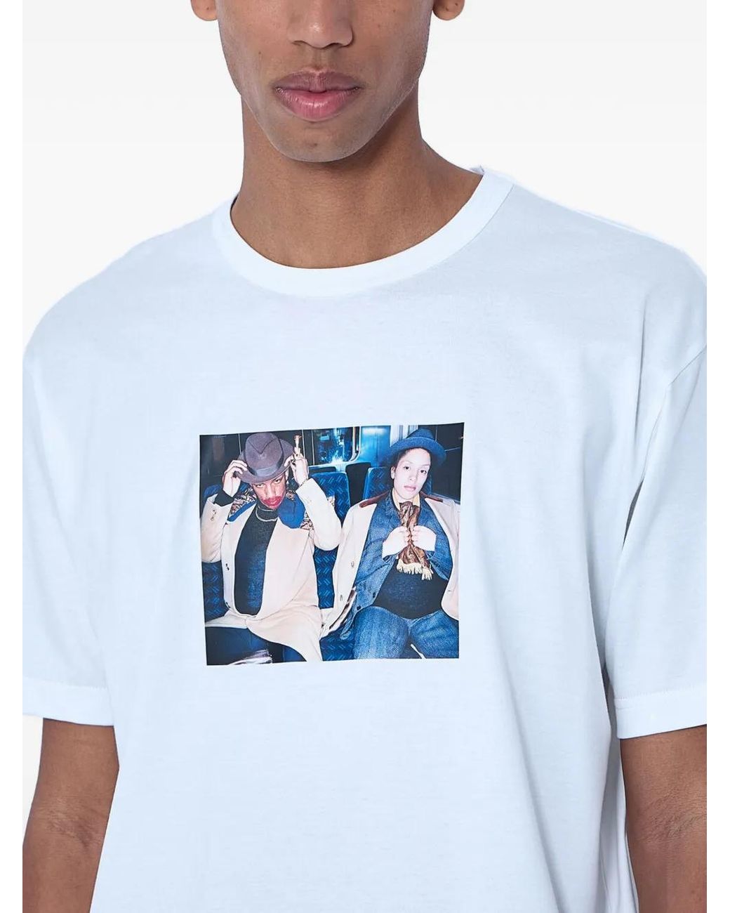Junya Watanabe White Graphic-Print T-Shirt for men