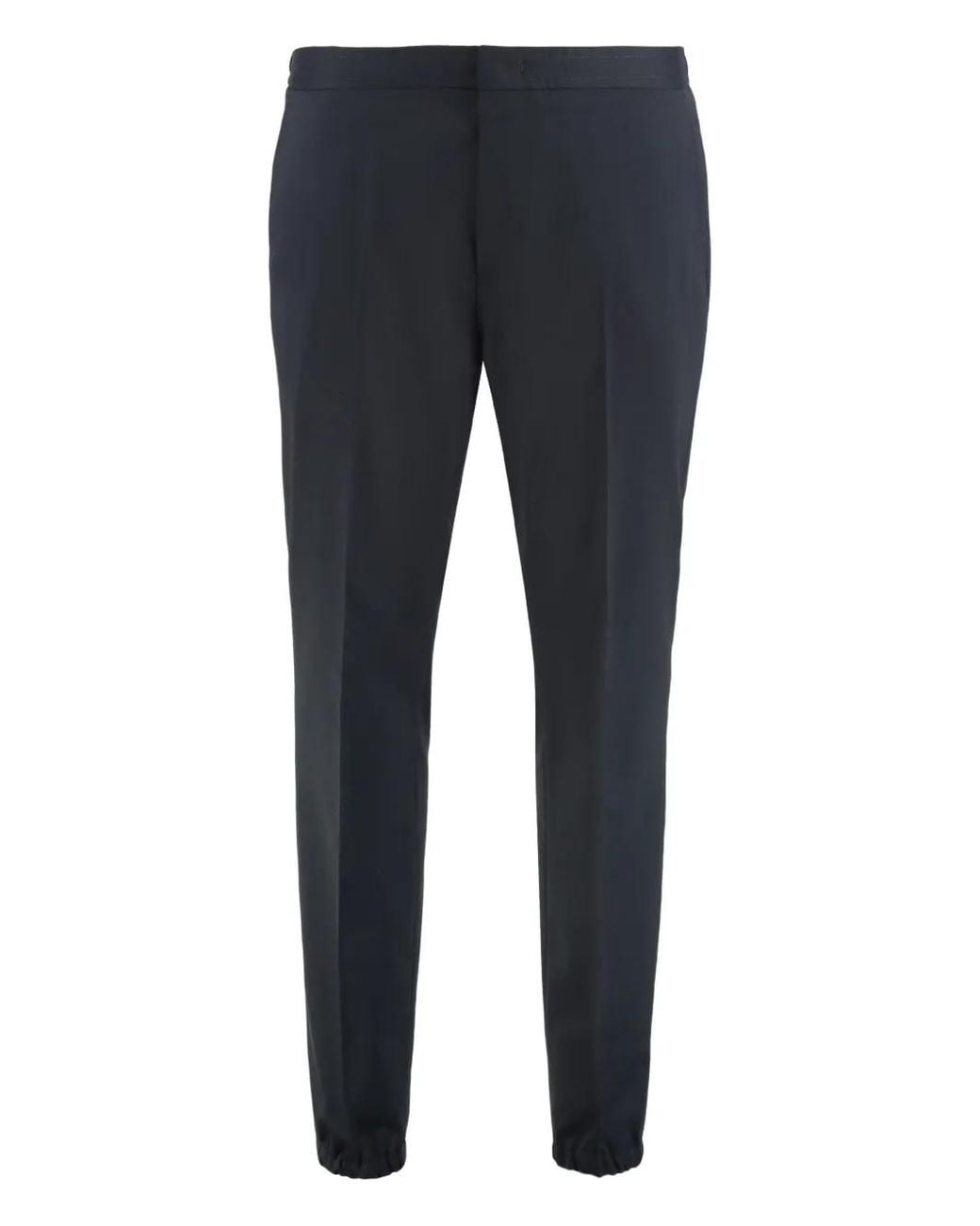 Zegna Blue Pantalon À Plis Marqués for men