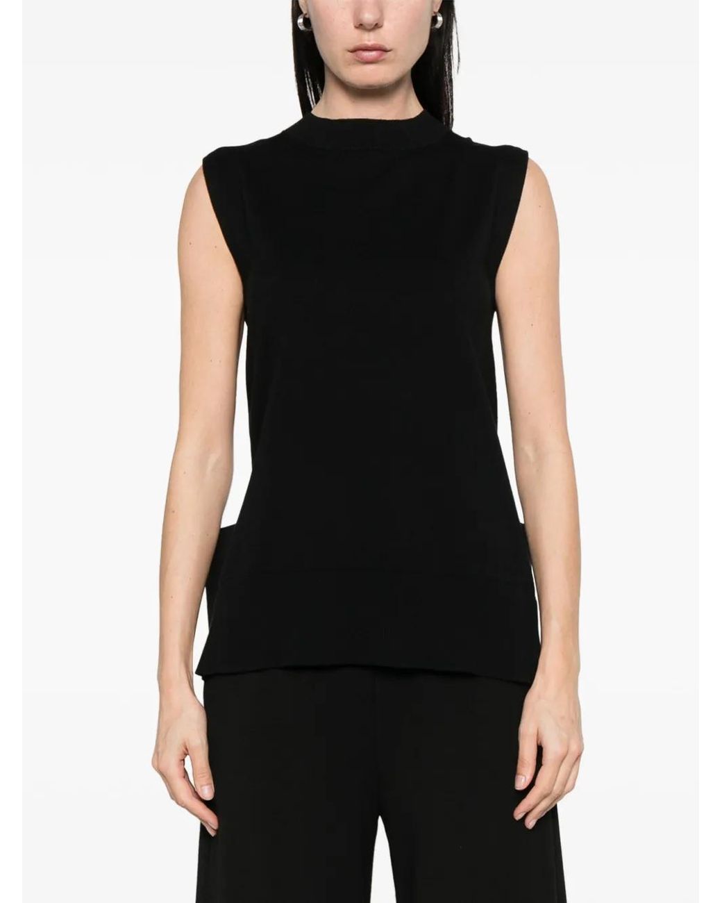 Sacai Black Colourblock Vest