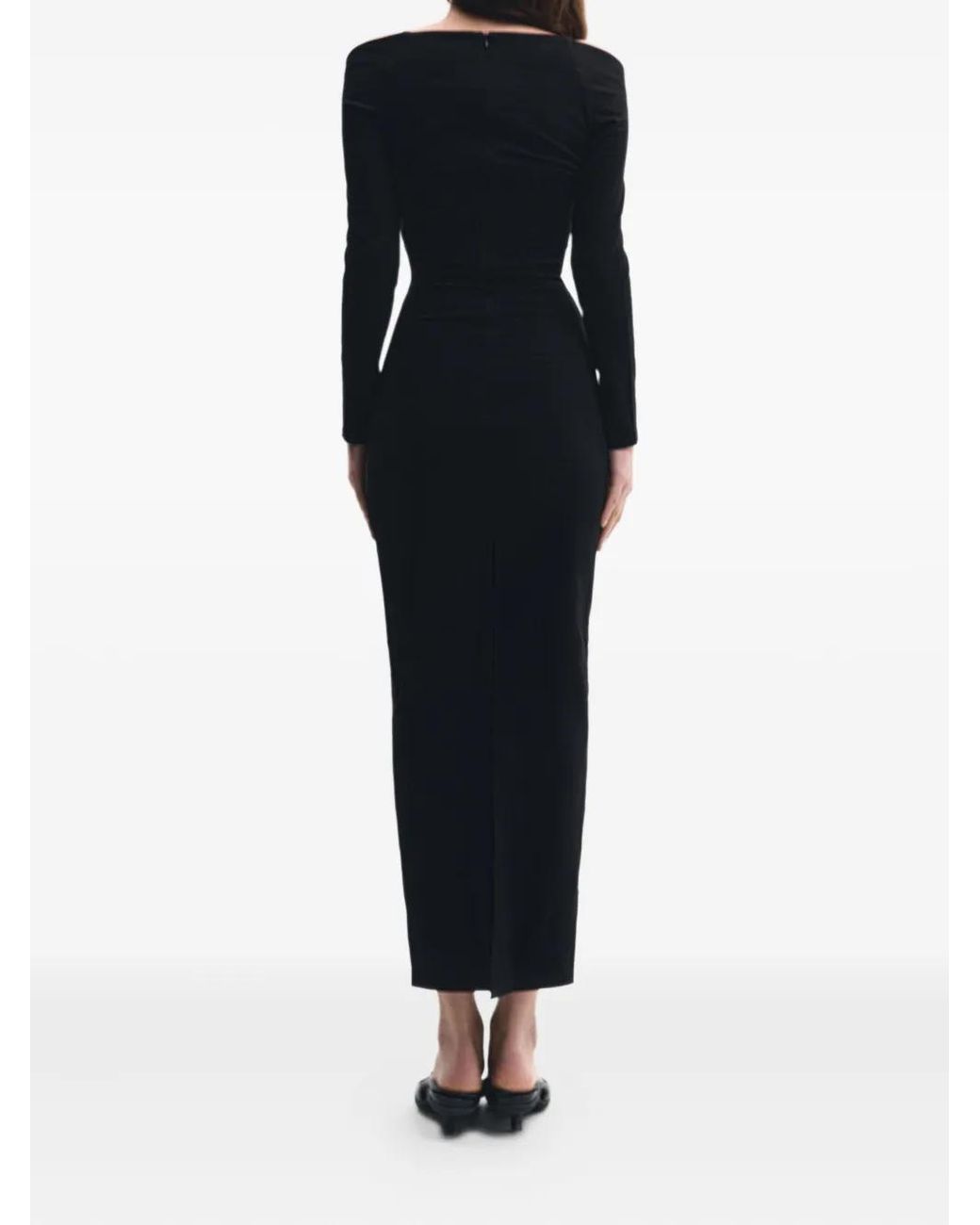 Lika Black Bow-Embellished Dress