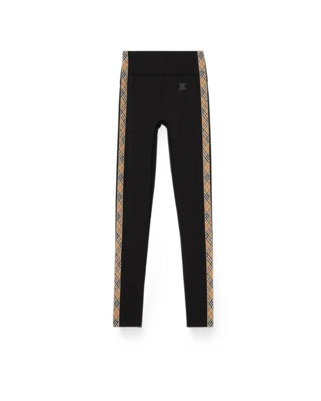 Burberry Blue Check Trim Stretch Nylon Leggings