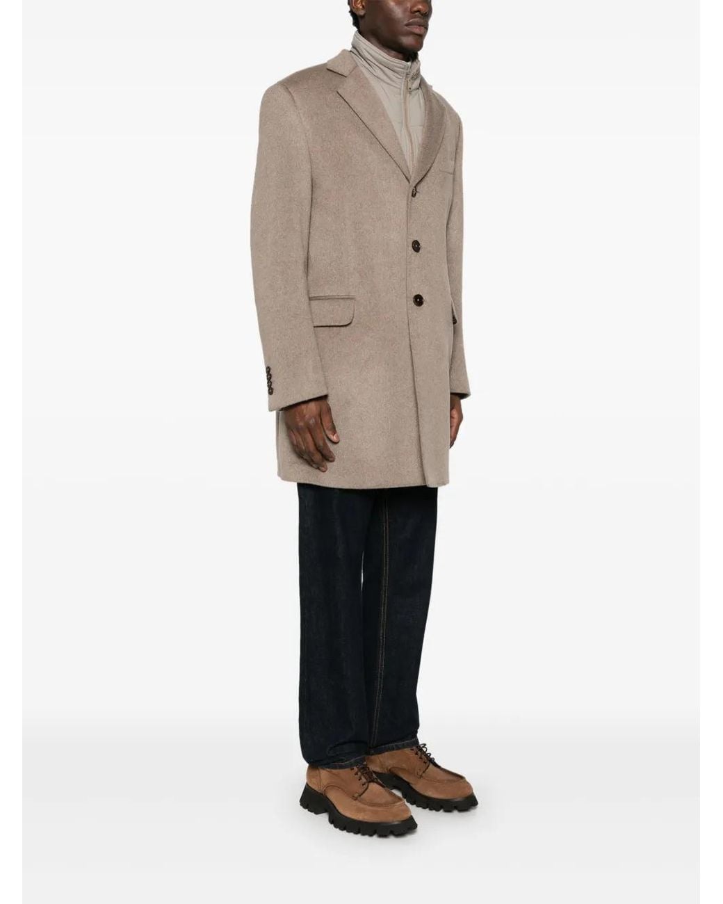 Fay Natural Double-Layer Coat for men