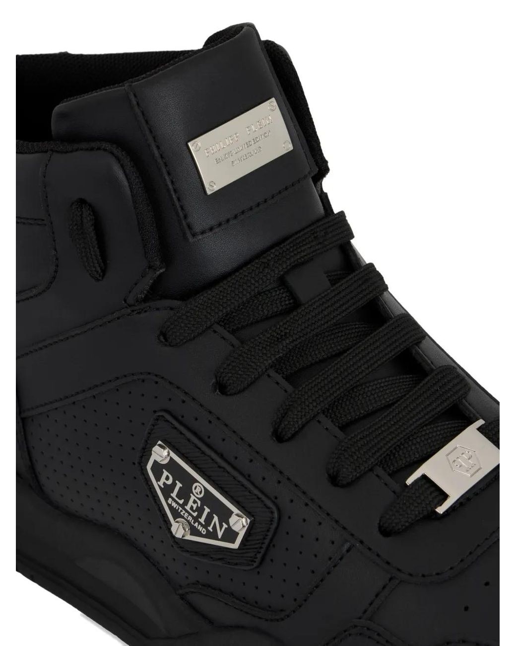 Philipp Plein Black Street King Lace-Up Sneakers