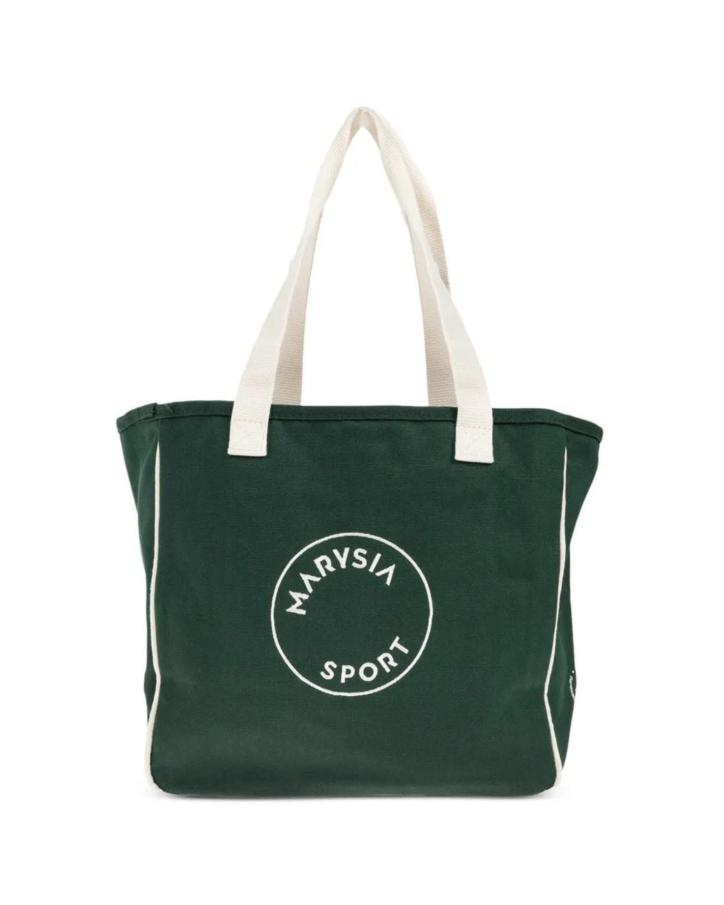 Marysia Swim Green Logo-Print Tote Bag