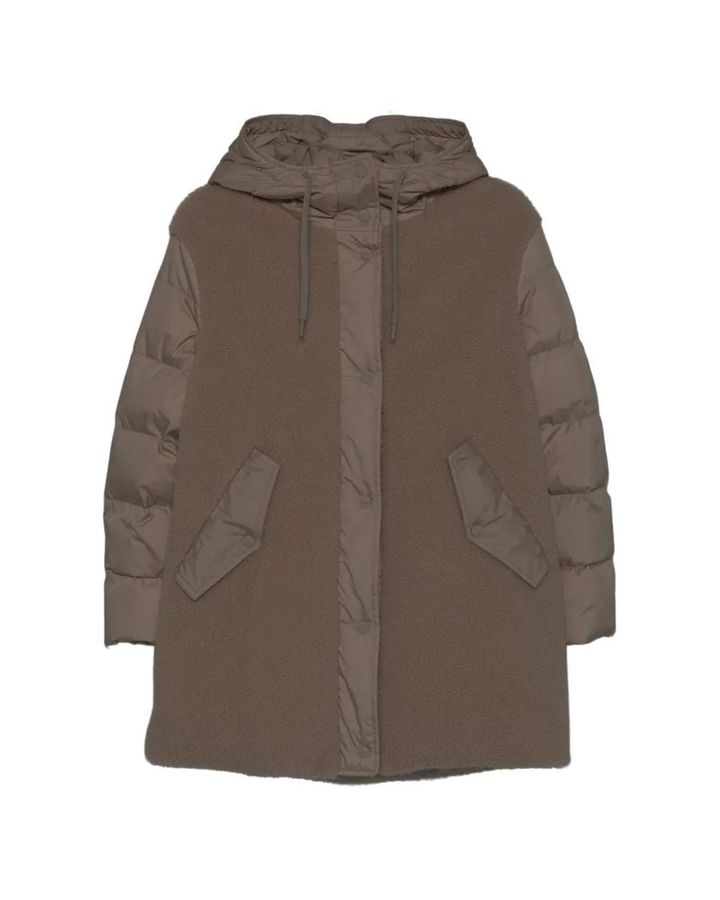 Abrigo Con Capucha Herno de color Brown
