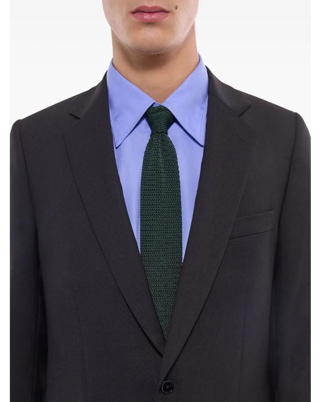 Fursac Black Single-Breasted Notched-Lapel Blazer for men