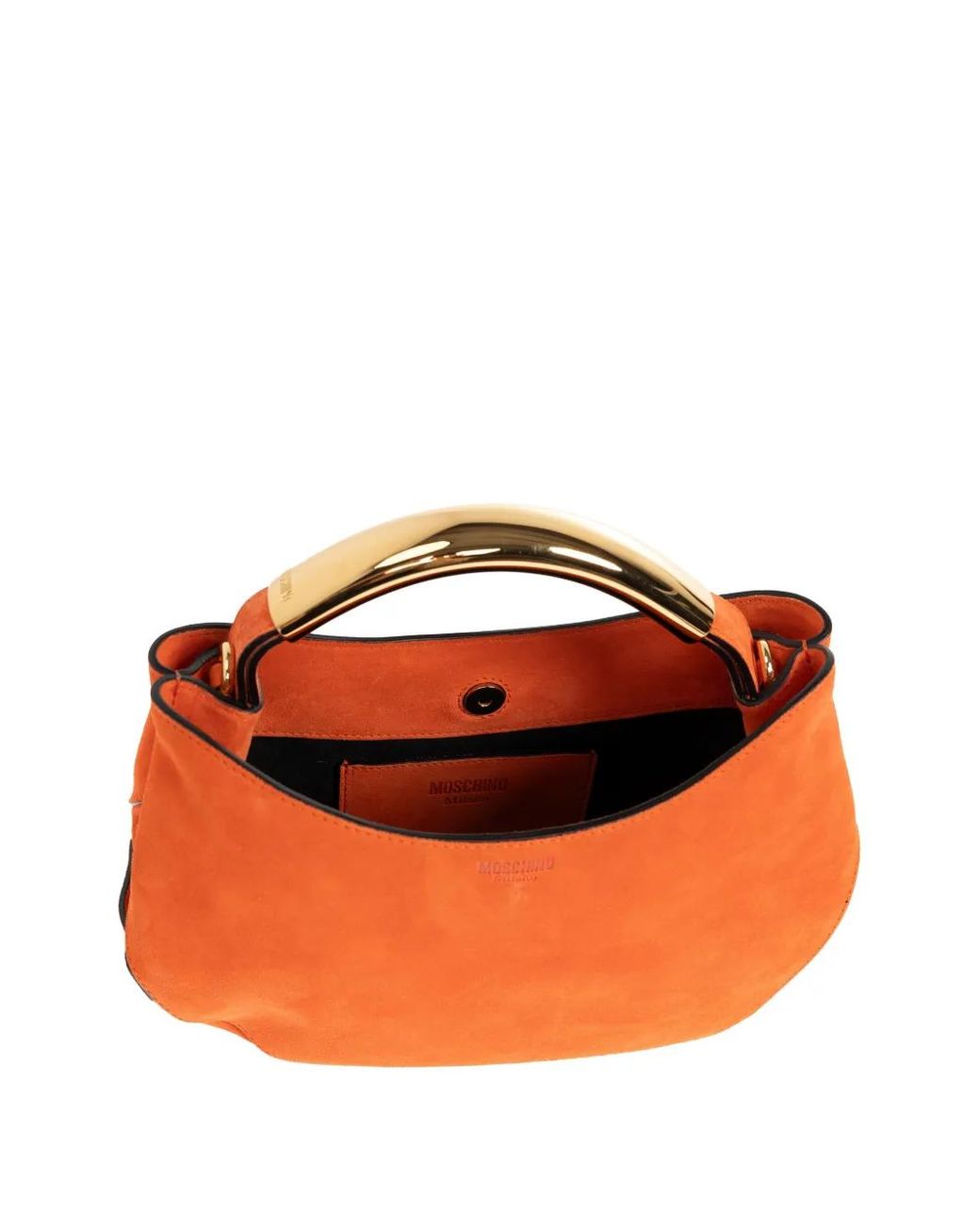 Moschino Orange Small Handle Me Tote Bag
