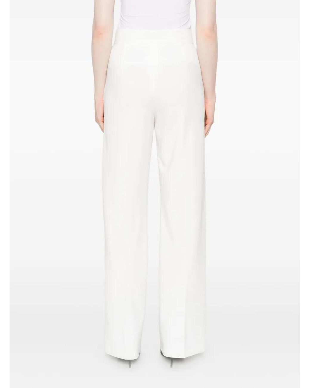 Marella White Wide-Leg Trousers