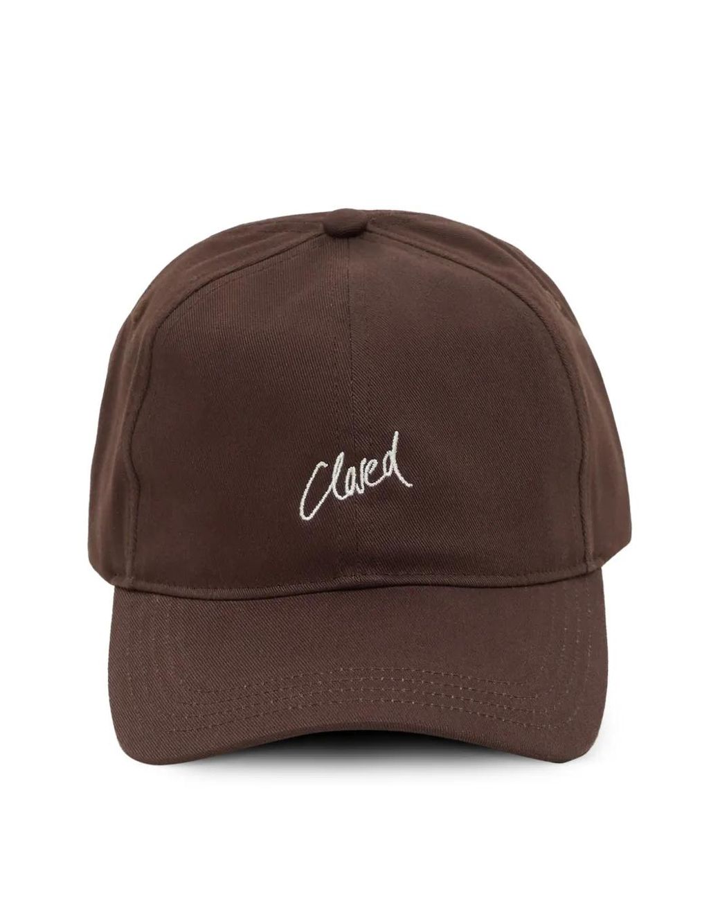 Closed Brown Logo-Embroidered Cap