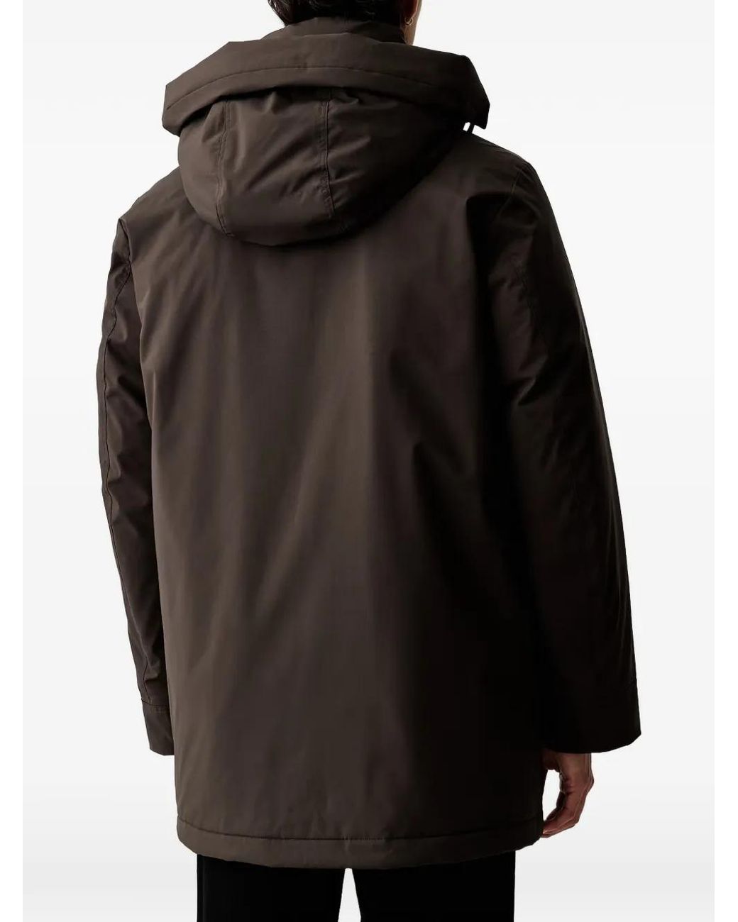 Marc O' Polo Black Hooded Multi-Pocket Parka Coat for men