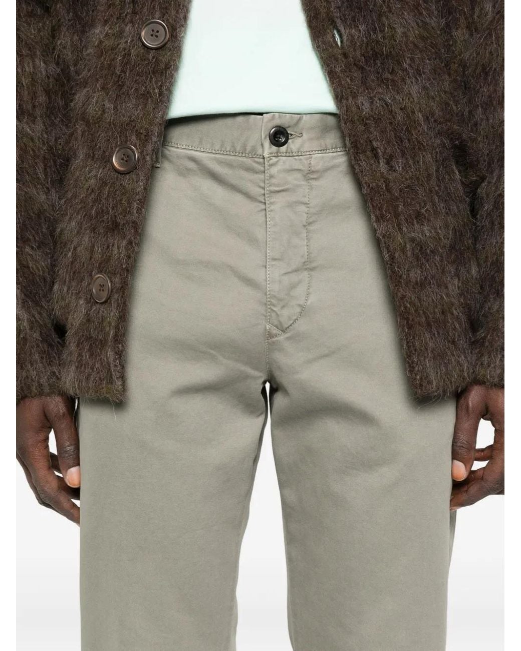 Incotex Gray Elastic-Waistband Trousers for men