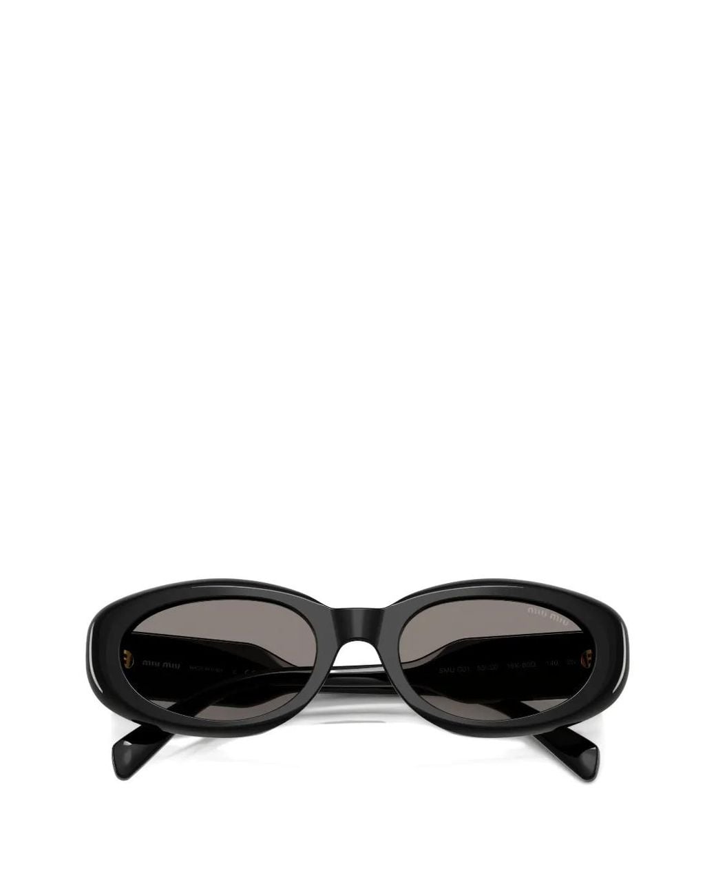 Miu Miu Black Oval-Frame Sunglasses