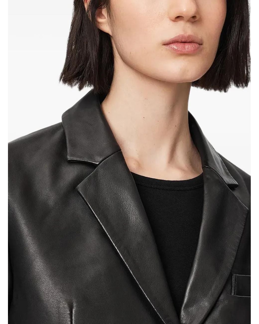 AllSaints Leren Jack in het Black