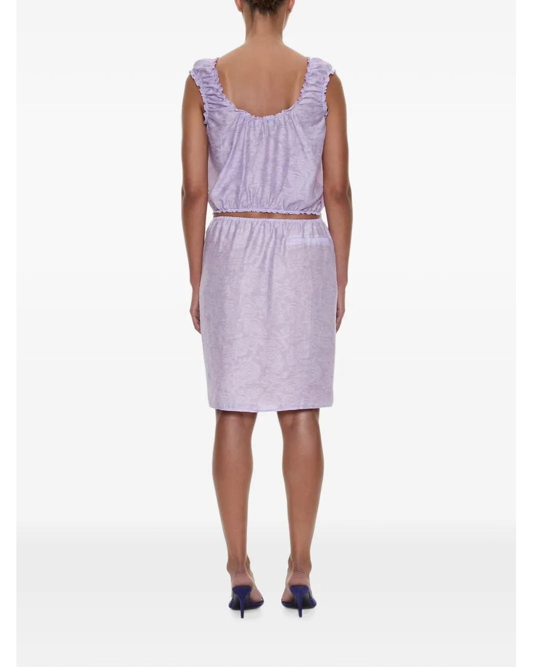 Christopher Esber Purple Light Leak Jacquard Top