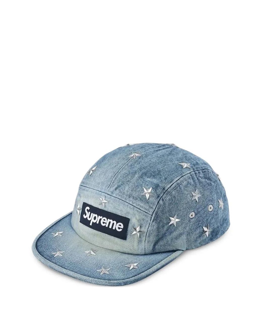 Supreme Blue Casquette En Jean À Étoiles Cloutées for men