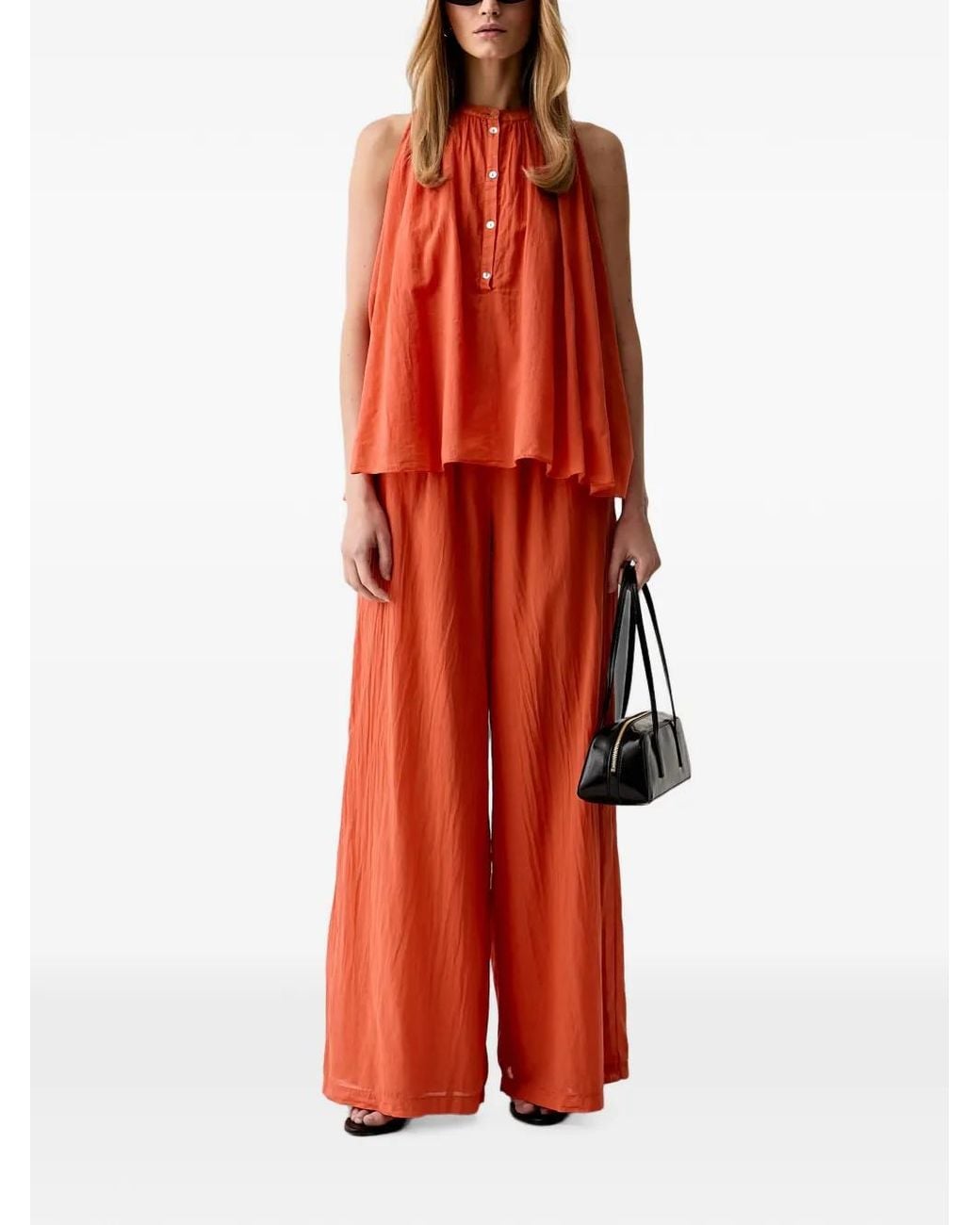 ViCOLO Gathered Button-Placket Top