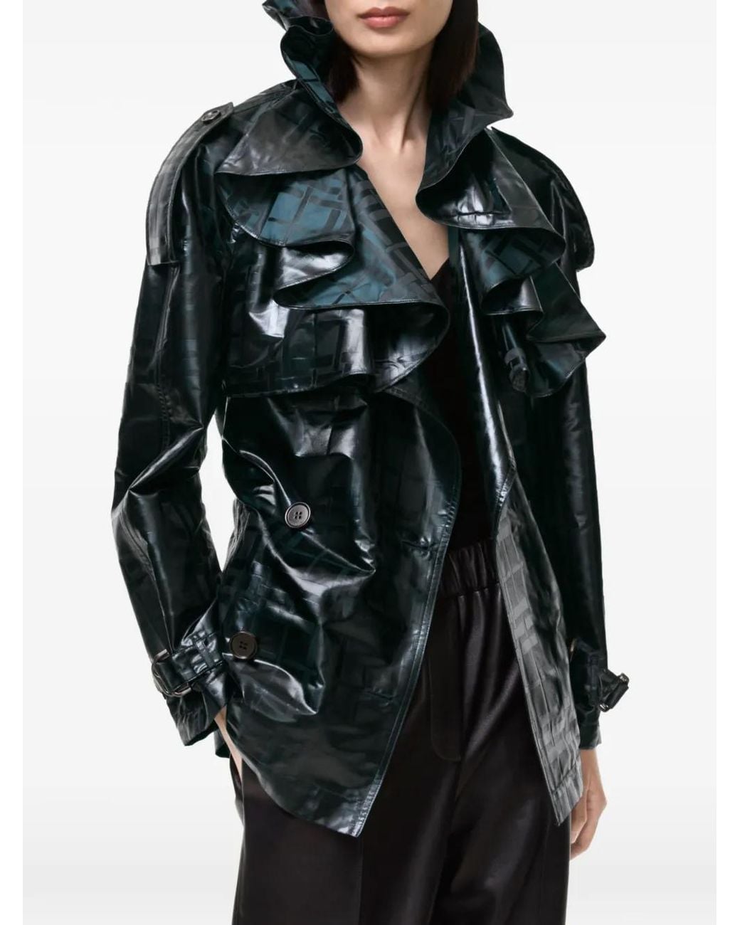 Burberry Black Check-Pattern Jacket