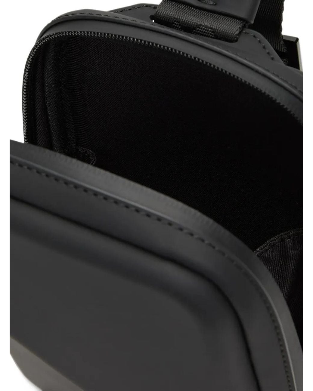 Karl Lagerfeld Black Hardcase Messenger Bag for men