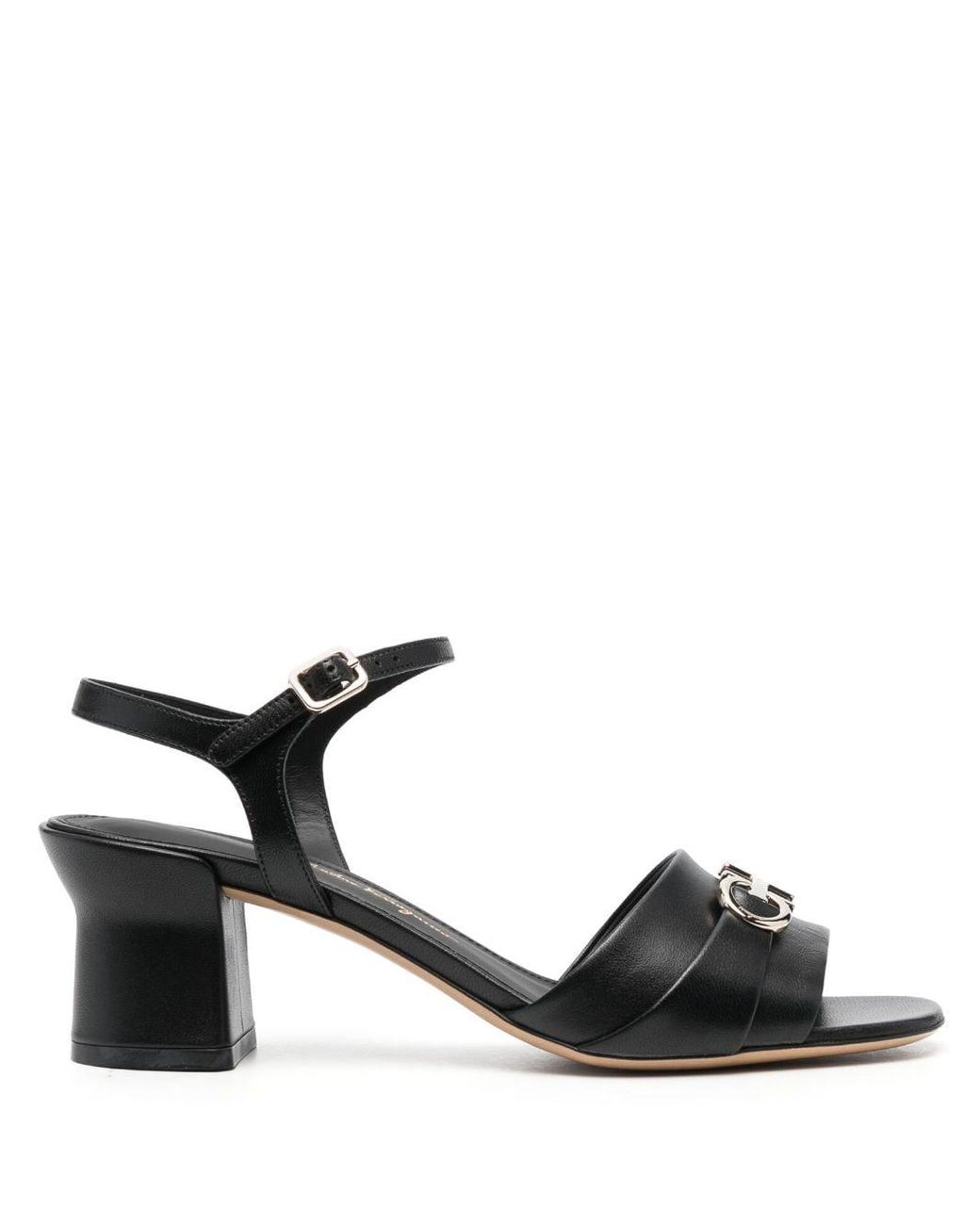 Fascinerend gemak Negende Ferragamo Double Gancini 55mm Sandals in Black | Lyst