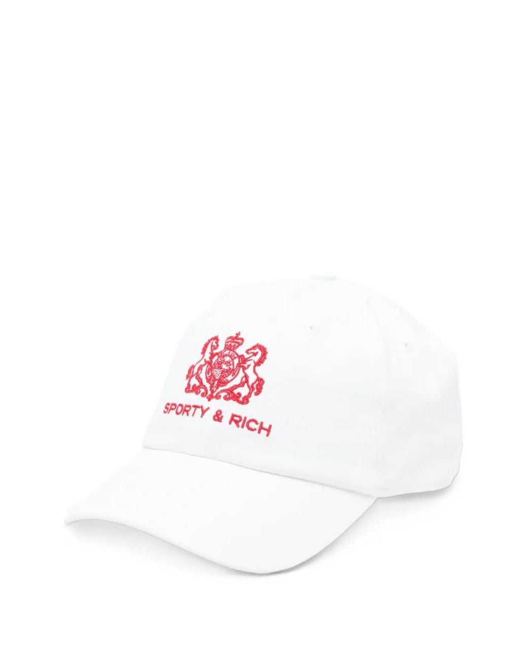 Sporty & Rich White Logo-Embroidered Baseball Cap for men