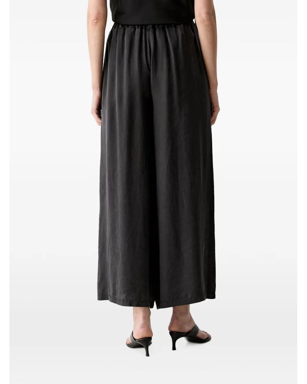 ViCOLO Black Elasticated Drawstring-Waist Trousers
