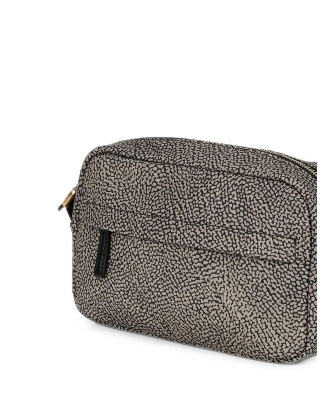 Borbonese Gray Op-Print Cross Body Bag