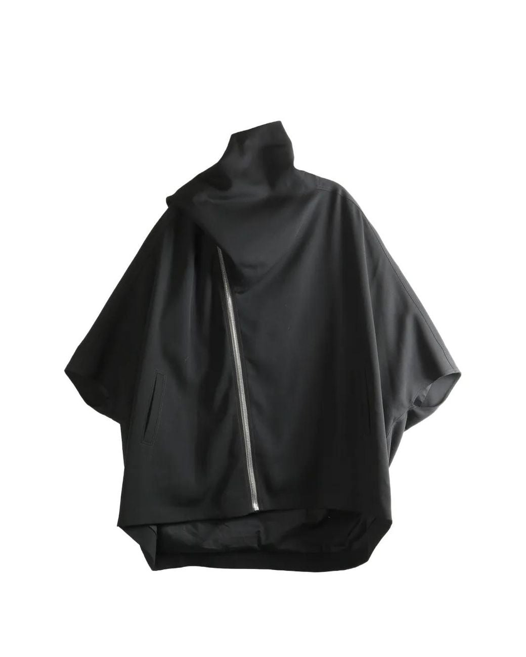 Rick Owens Black Sail Biker Jacket