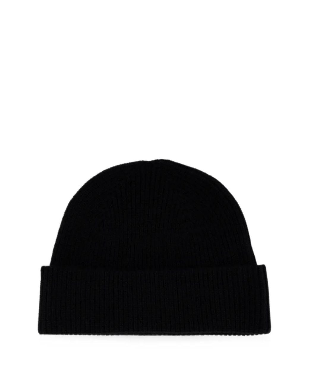 Zegna Black Ribbed-Knit Cashmere Beanie Hat for men
