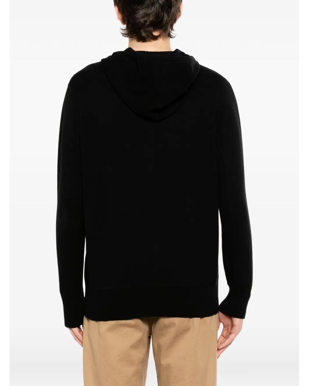 N.Peal Cashmere Kapuzenjacke Mit Zwei-Wege-Reißverschluss in Black für Herren