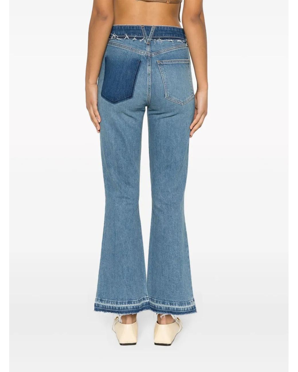 Veronica Beard Carson High Waist Flared Jeans in het Blue
