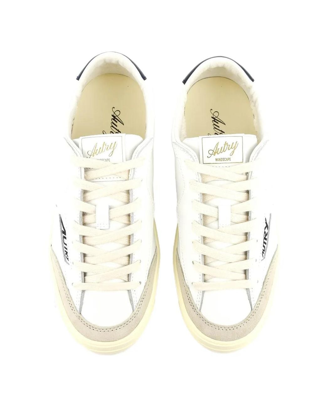 Autry White Windscape Logo-Print Low-Top Sneakers for men
