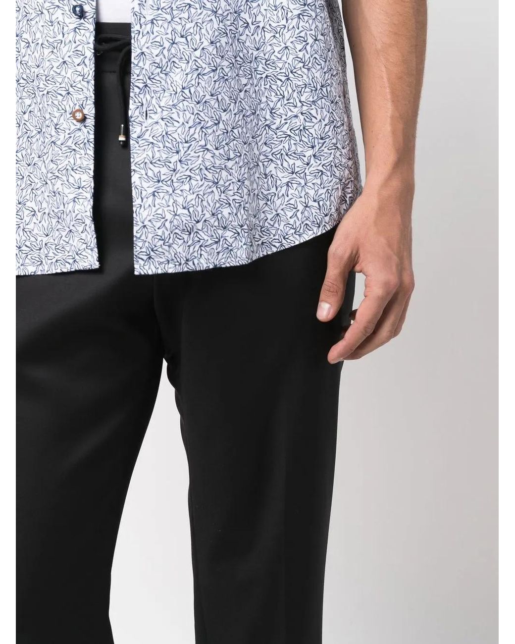 Boss Black Drawstring Tailored Trousers for men