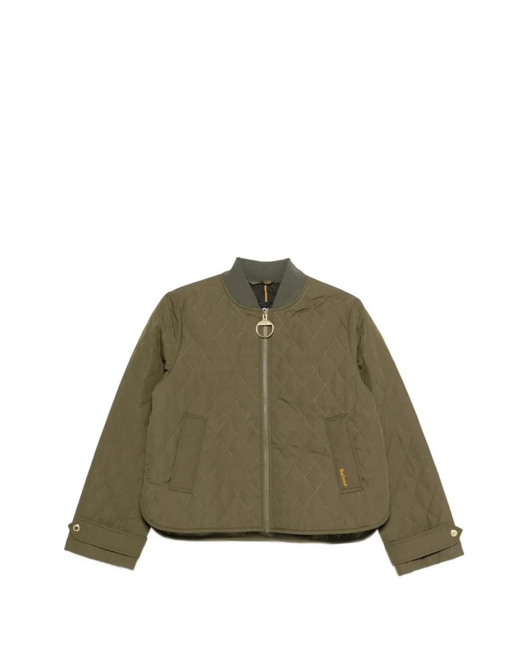 Barbour Green Quilted Zip-Fastening Jacket