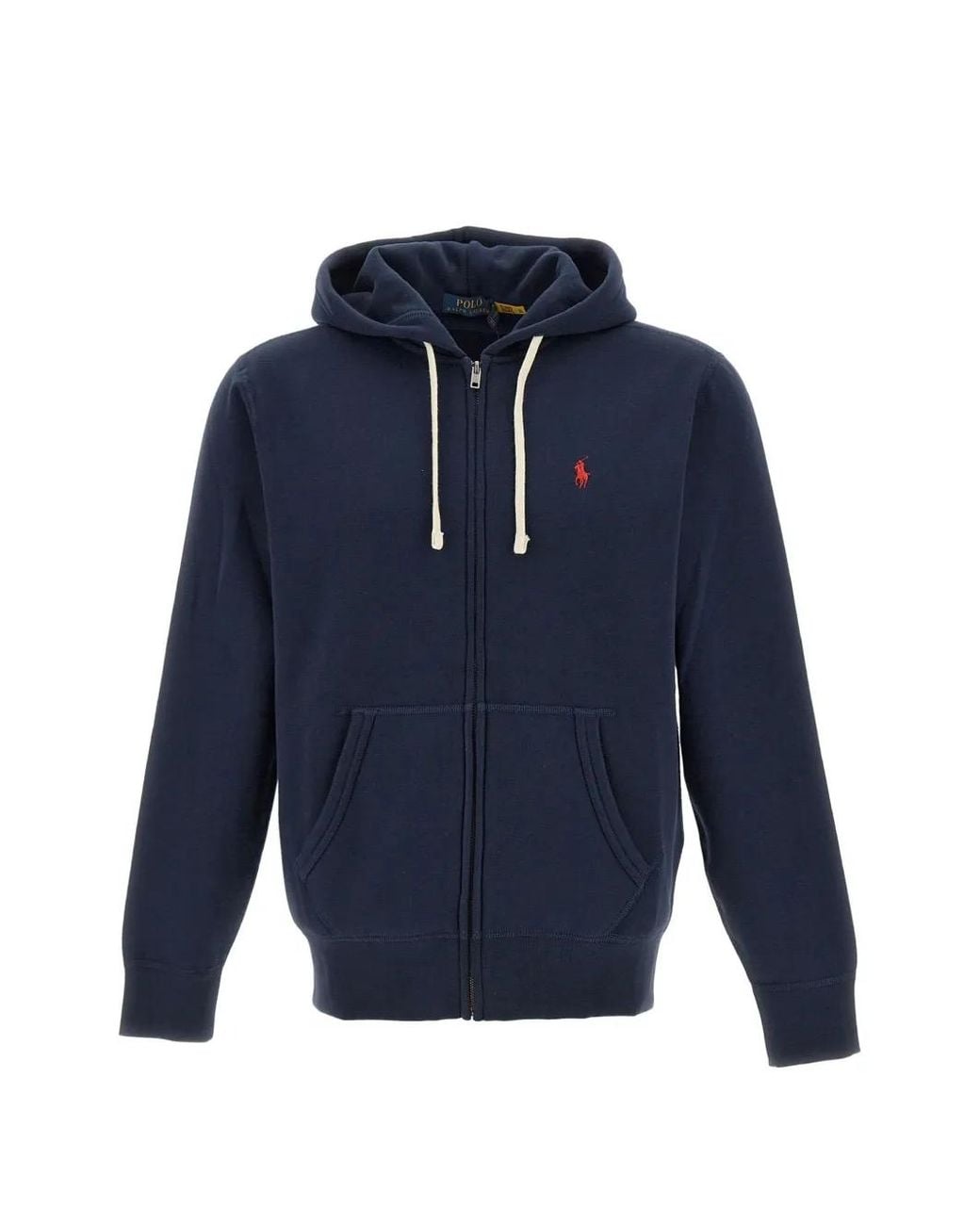 Polo Ralph Lauren Blue Logo-Embroidered Zip-Up Hoodie for men