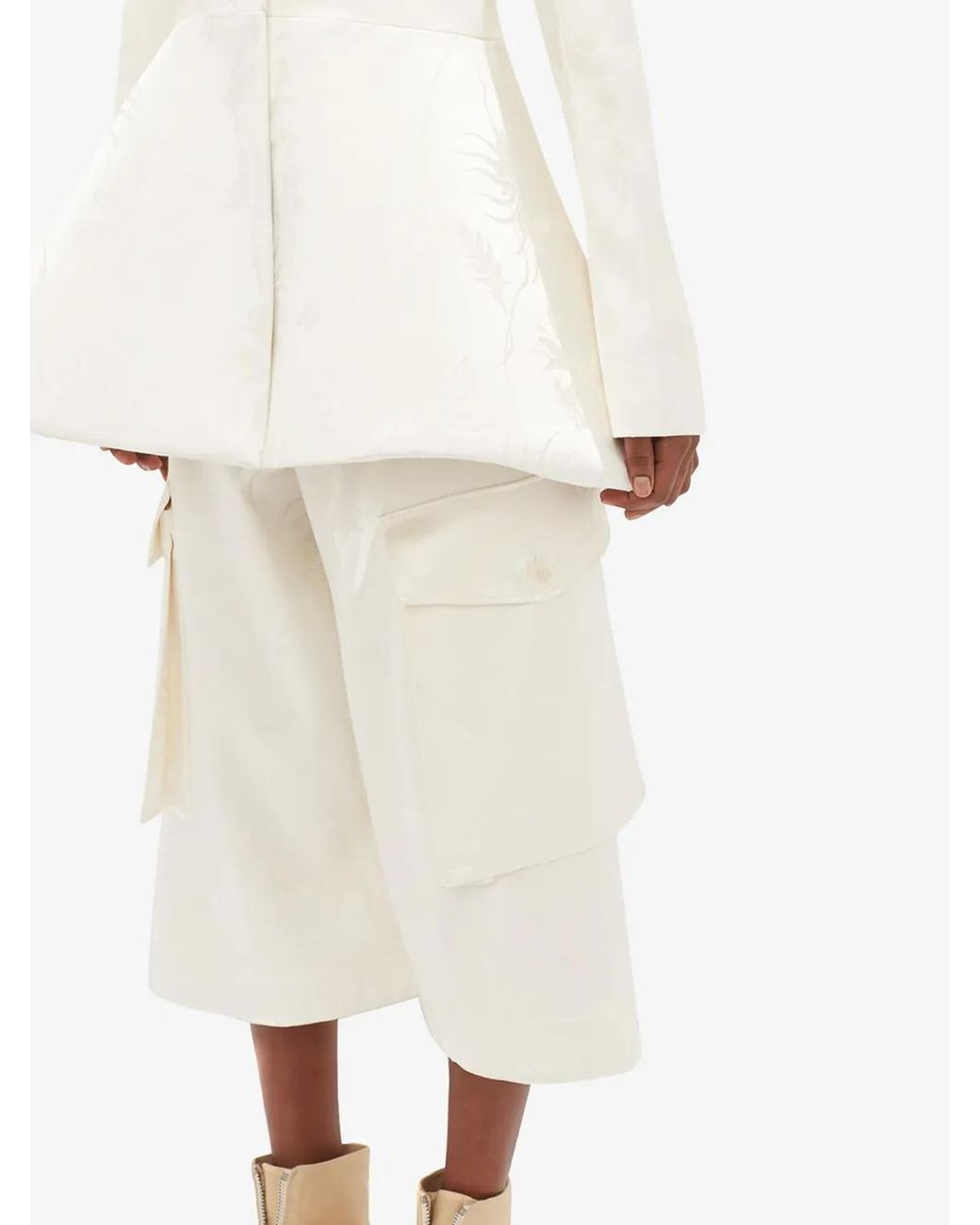 J.W. Anderson Natural Cropped Cargo Trousers
