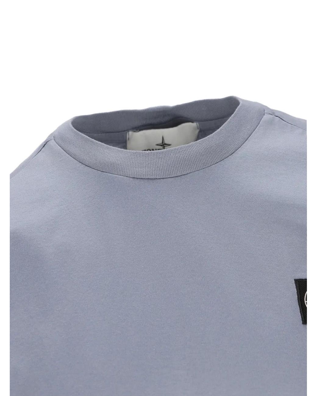 Stone Island Blue 2100027 60/2 Cotton Jersey T-Shirt for men