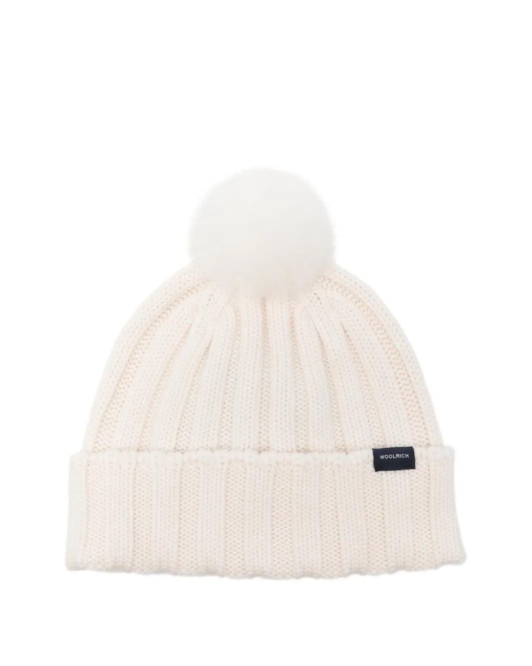 Gorro Con Pompón Woolrich de color White