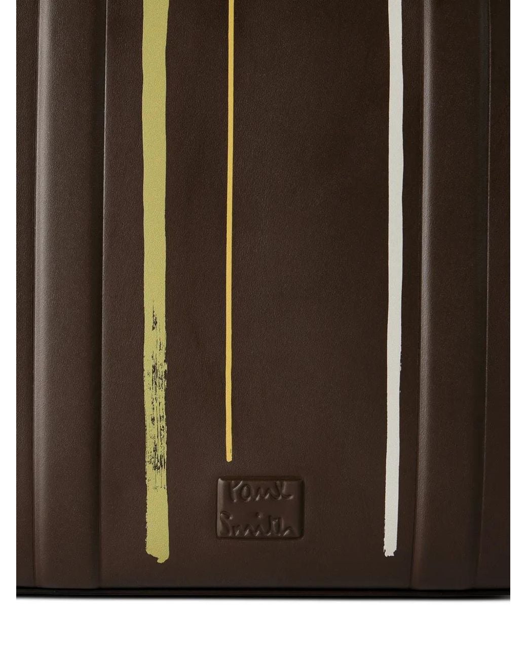 Paul Smith Brown Stripes Top-Handle Briefcase for men