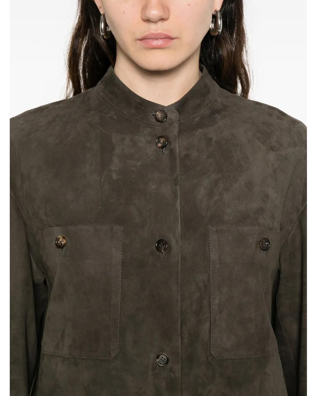Max Mara Brown Buttoned Pocket Jacket
