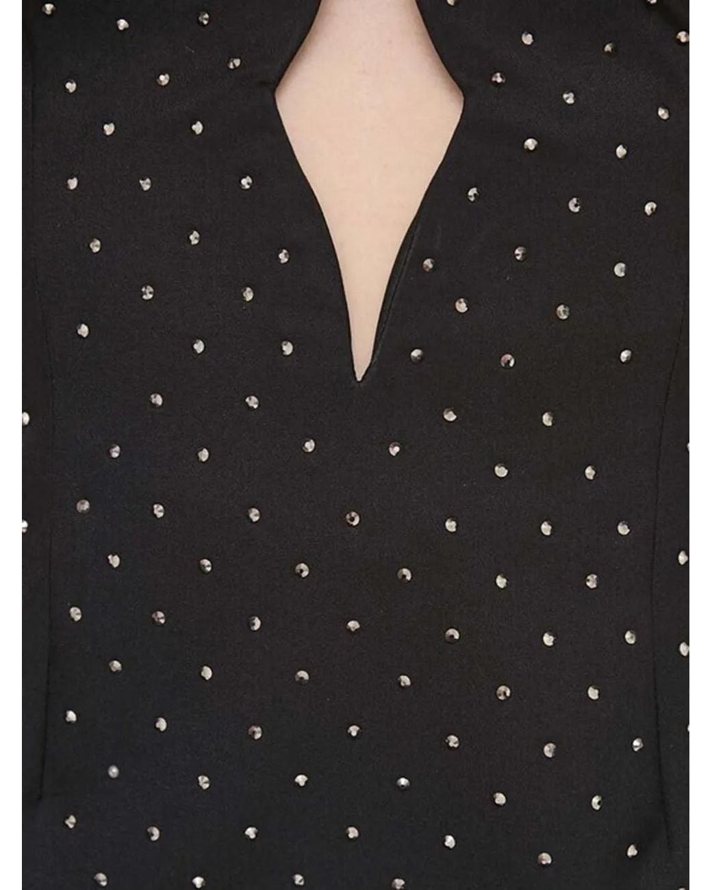 Bardot Strapless Jurk Met Stras in het Black