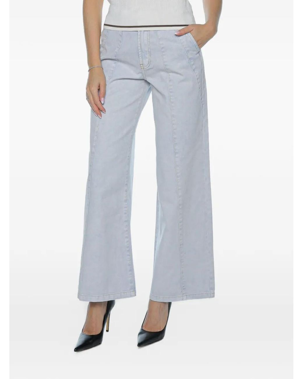One Teaspoon Blue Hayden Panelled Jeans