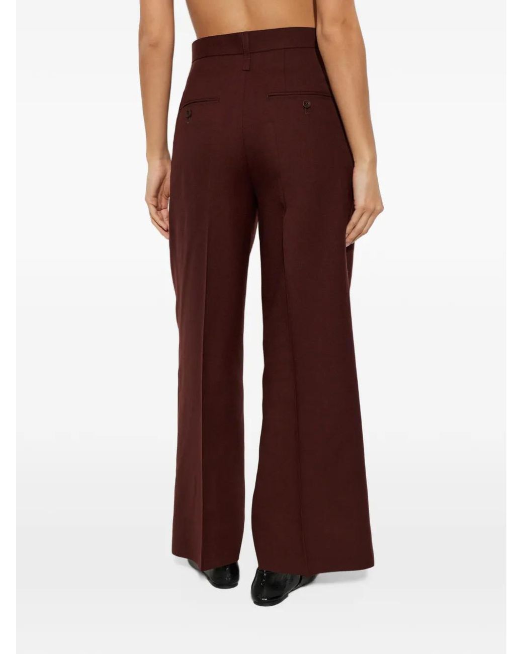 Issey Miyake Purple Creased Wide-Leg Trousers