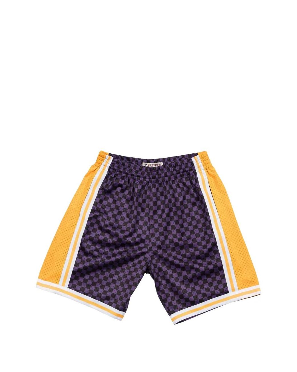 Mitchell & Ness Blue Nba "Los Angeles Lakers" Checked Swingman Shorts for men