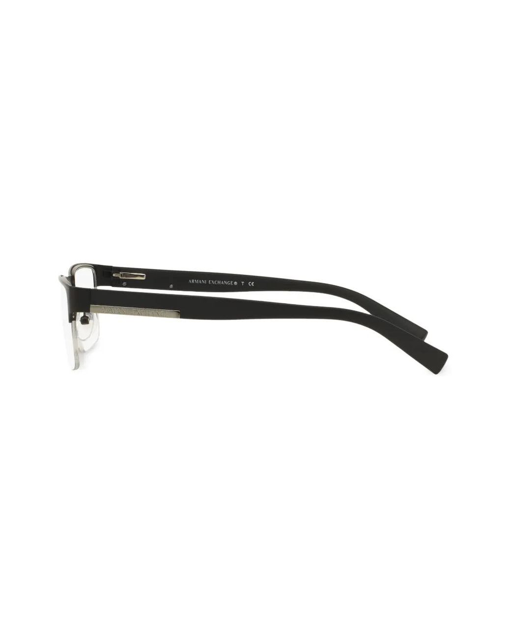 ARMANI EXCHANGE Black Rectangle-Frame Glasses for men