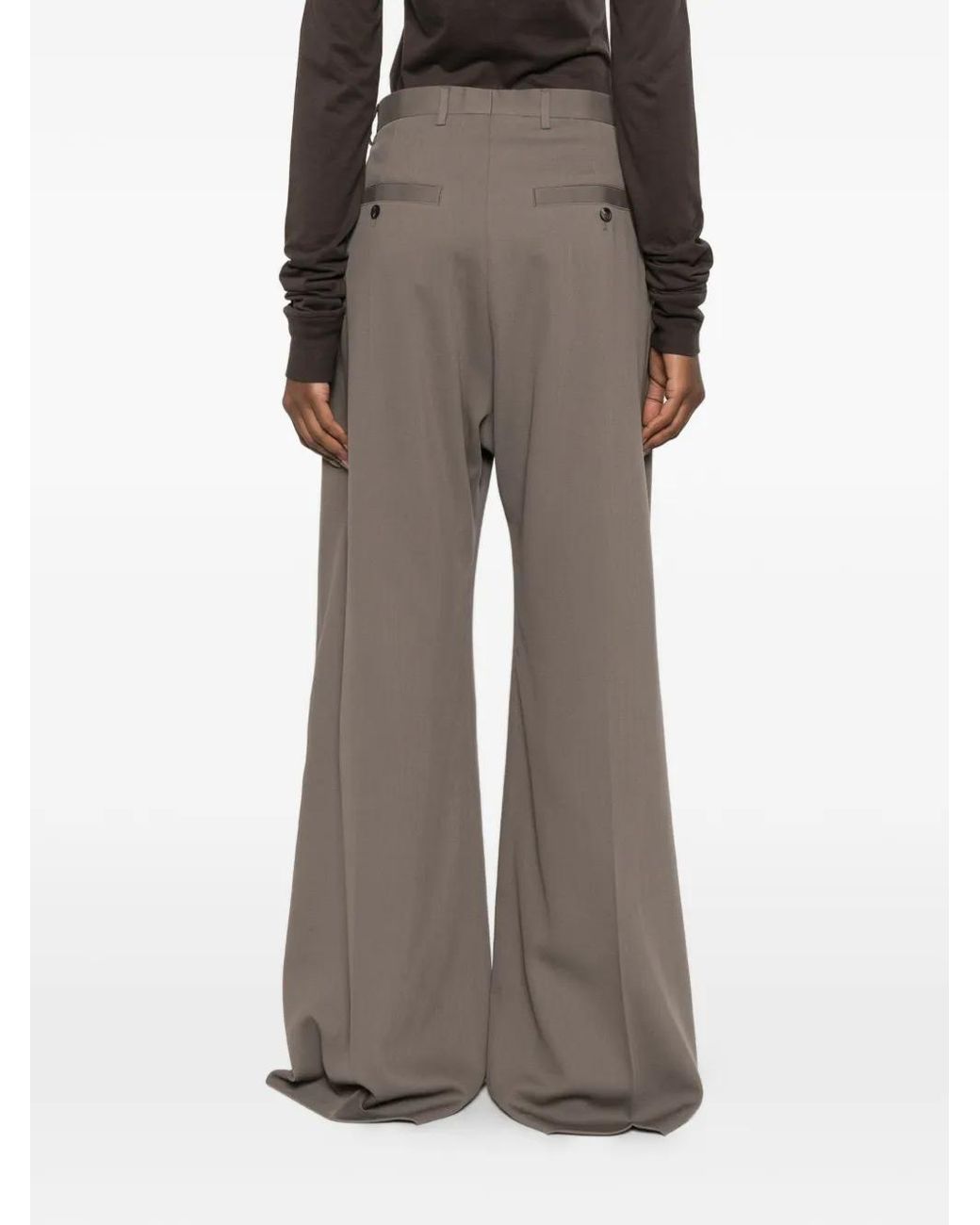 Rick Owens Brown "Tailored Wide Belas" Trousers
