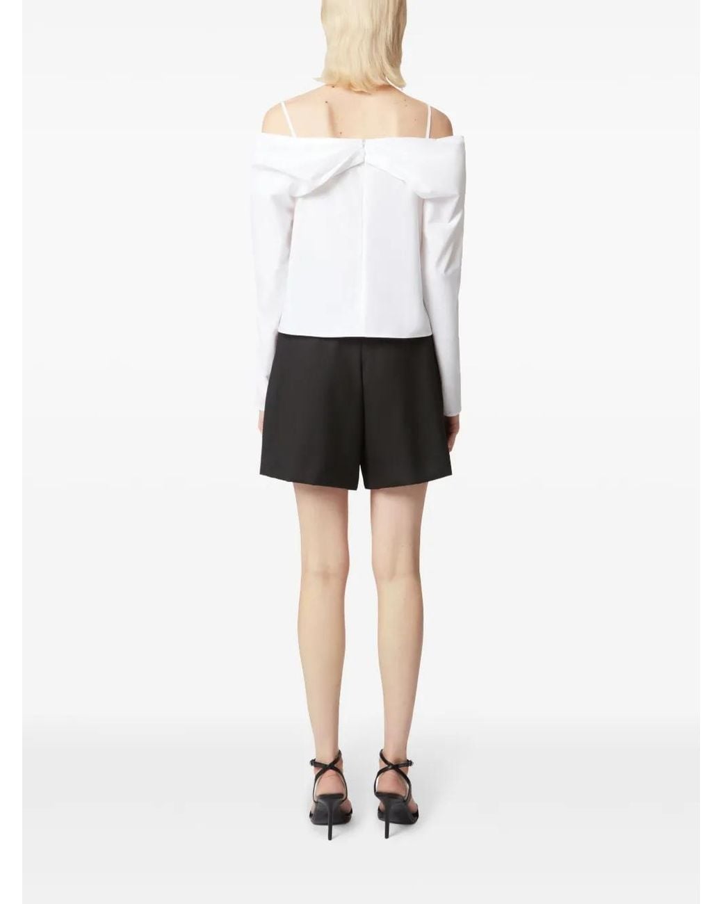 Nina Ricci White Off-Shoulder Blouse