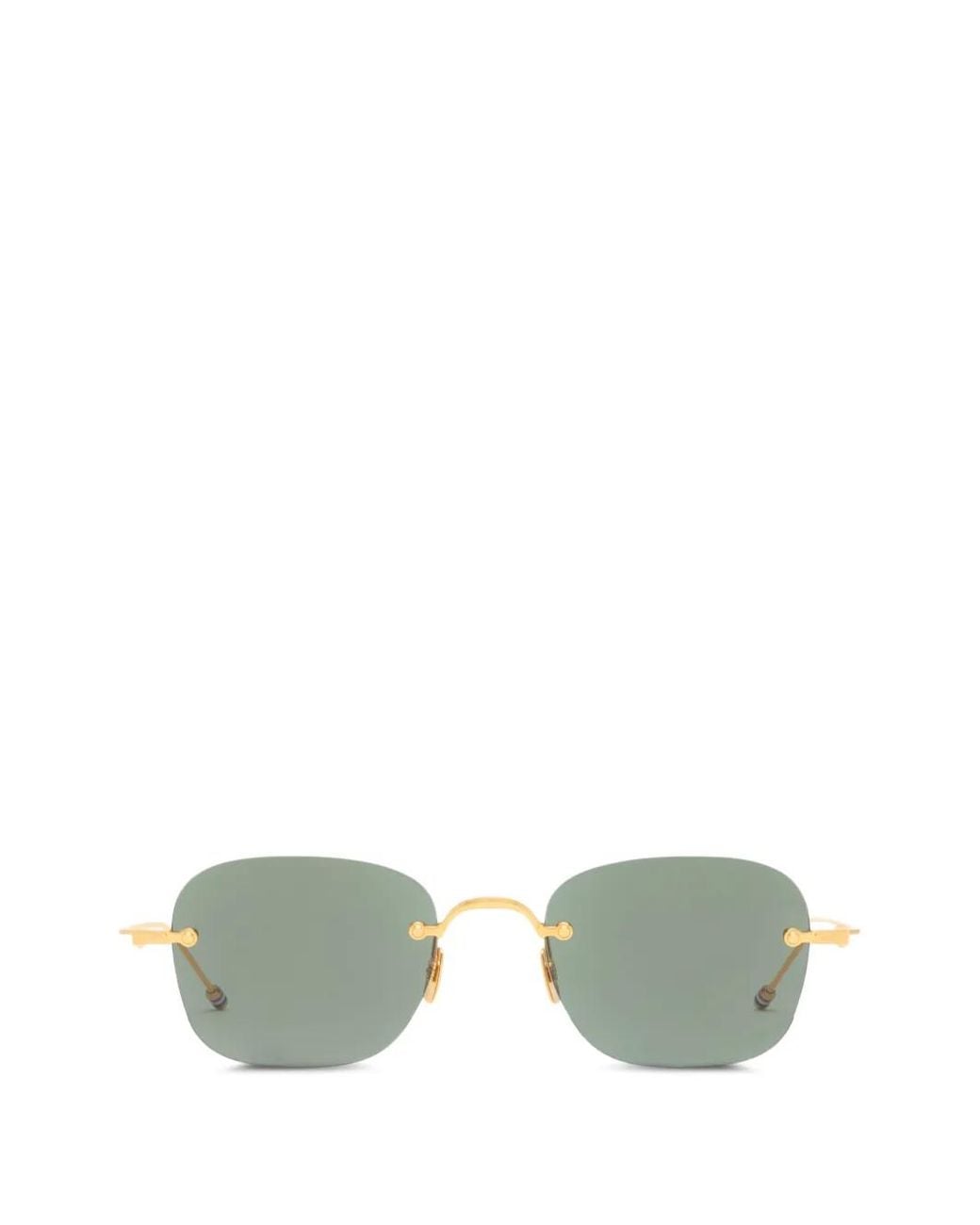 Thom Browne Green Lunettes De Soleil À Monture Rectangulaire
