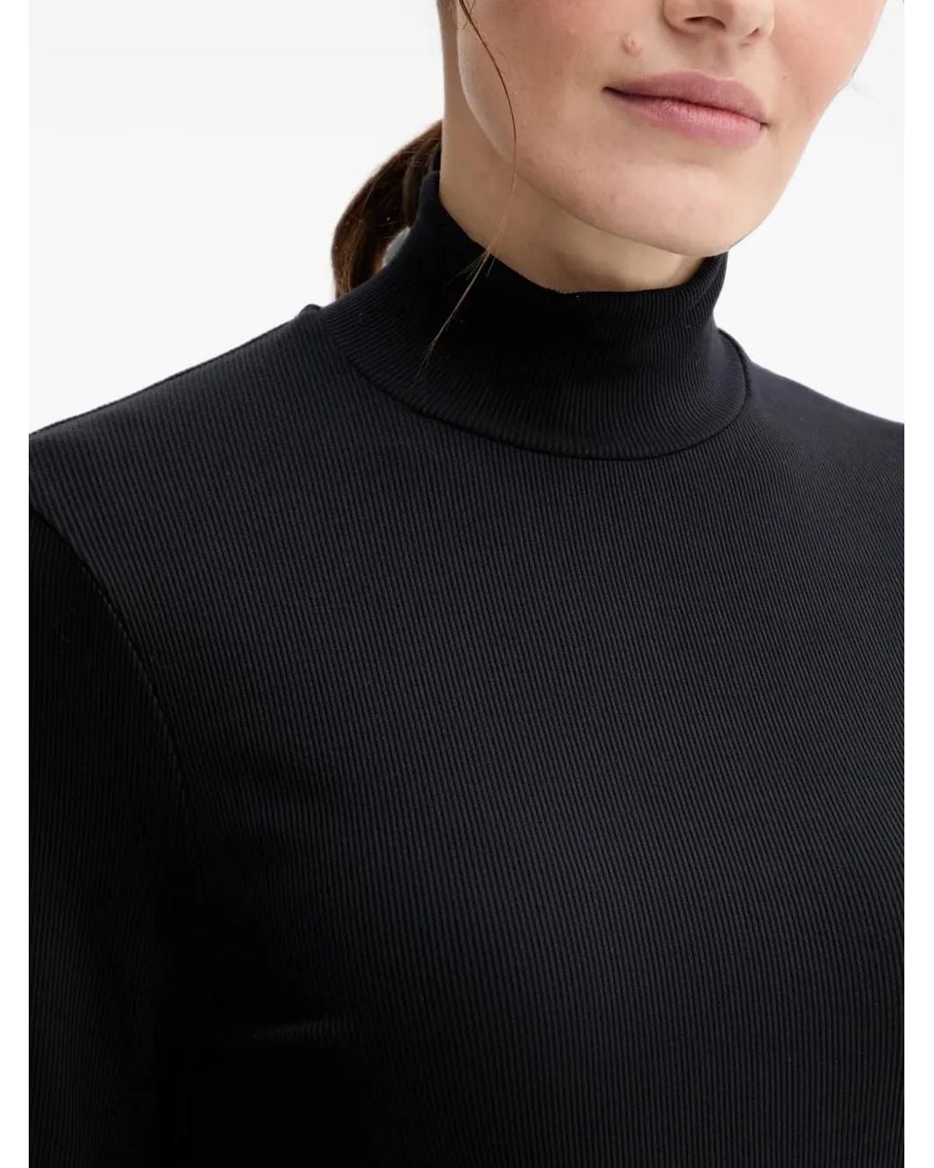 Marc O' Polo Black Roll-Neck Ribbed Top