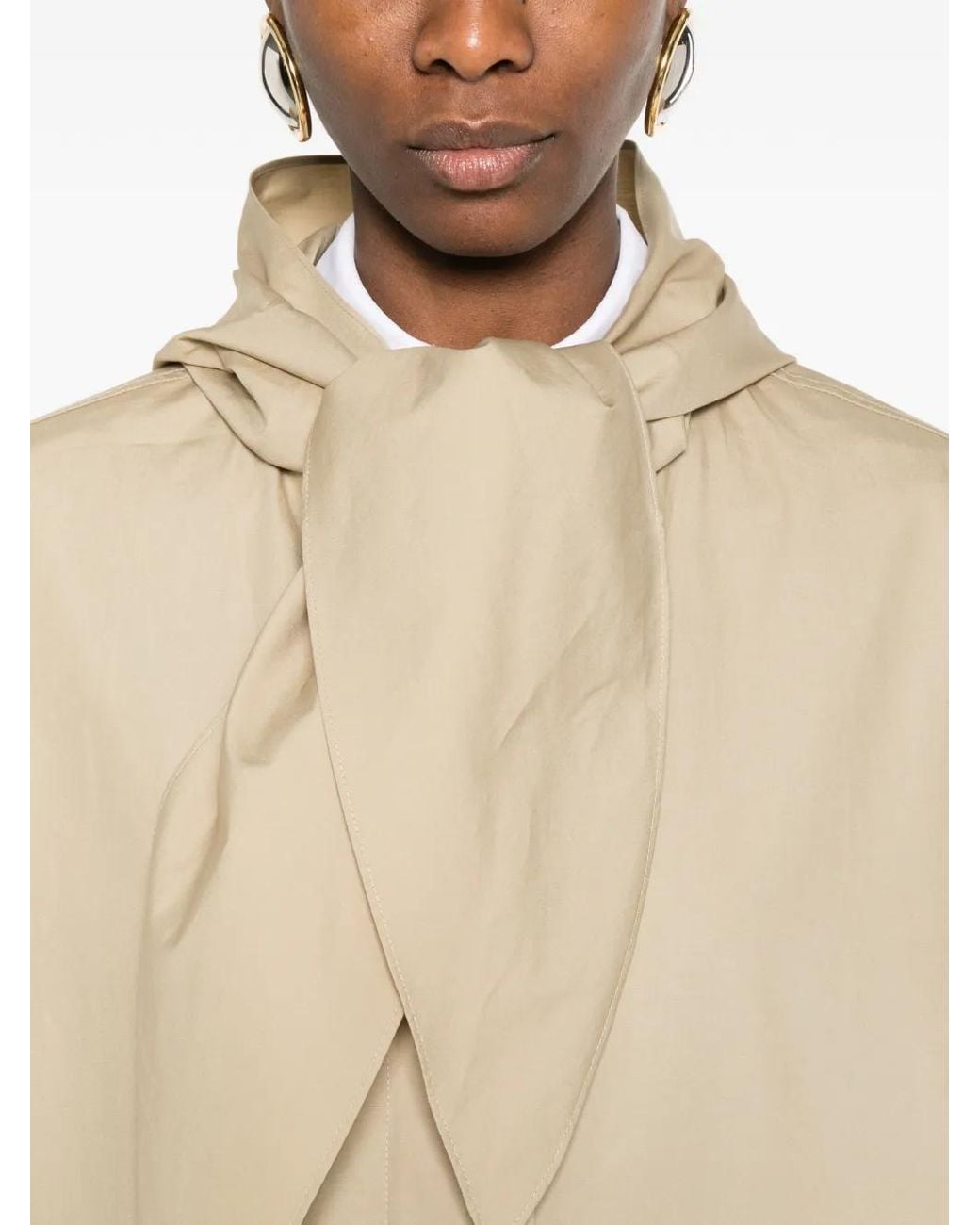 Totême  Natural Cotton Scarfed Blouson Jacket