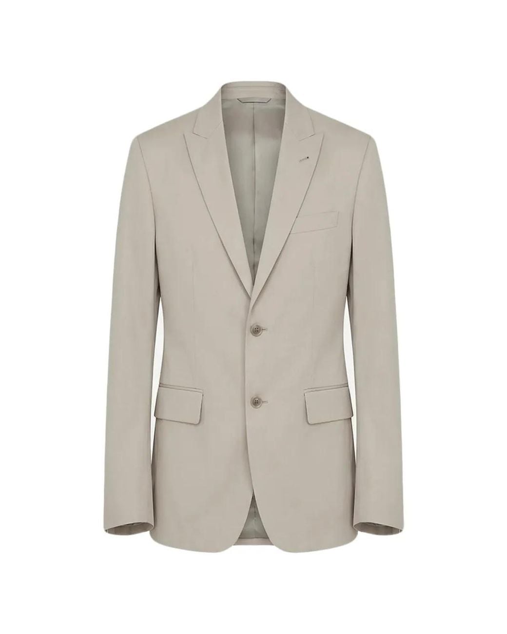 Rier Gray Peak-Lapel Single-Breasted Blazer for men